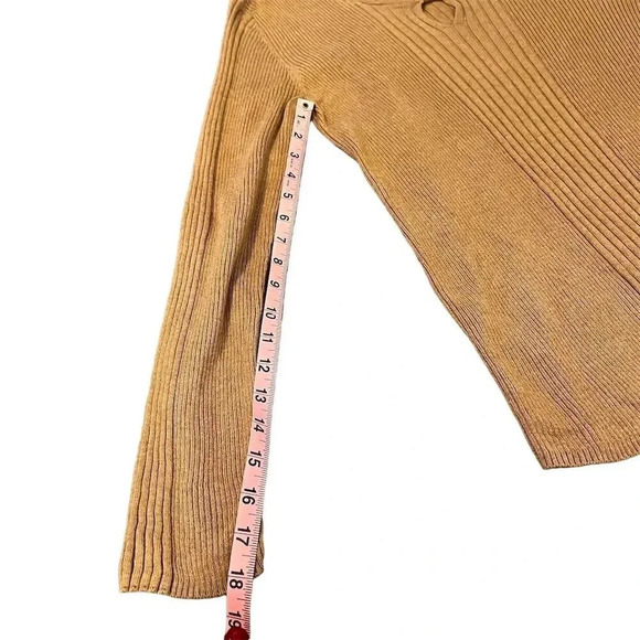 Liz Claiborne Women's XL Brown Pullover Sweater Keyhole Neck Casual - Picture 4 of 8